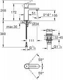 Смеситель для раковины Grohe Plus 33163003