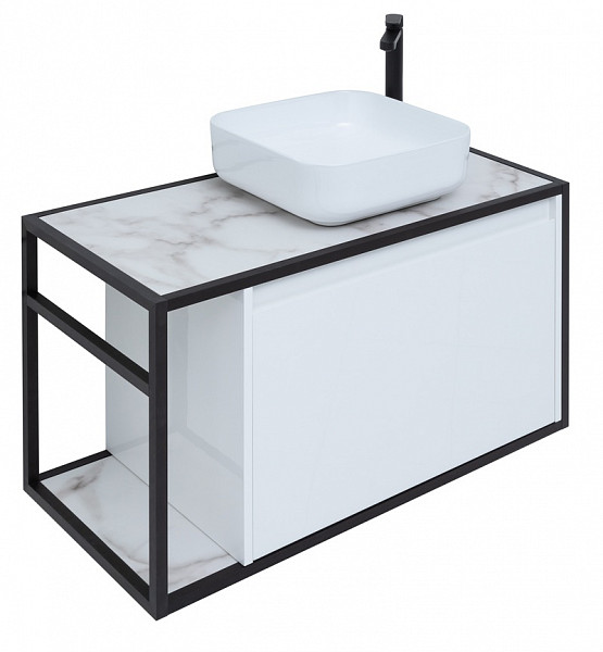 Тумба под раковину Aquanet Nova Lite Loft 90 R белый 00261651