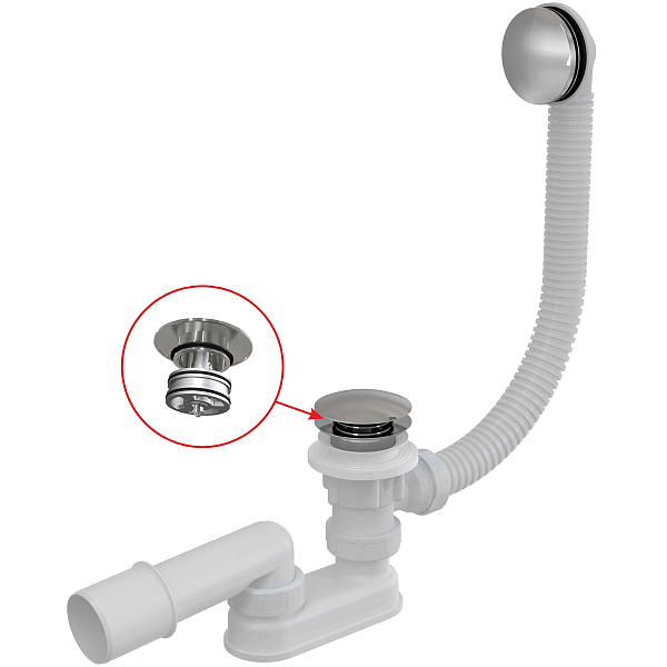 Сифон для ванны AlcaPlast A504CKM