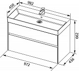 Тумба с раковиной Aquanet Бруклин 100 белый 00212599