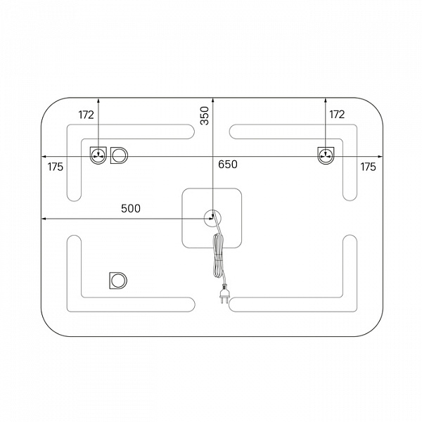 Зеркало, 100 см, Edifice, ID, ЗЛП109