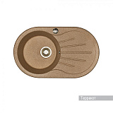 Мойка для кухни Aquaton Паола круглая с крылом терракотовая 1A714032PA270