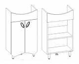 Тумба под раковину Corozo Лидер 50 белая SD-00000318