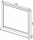 Зеркало Aquanet Бостон М 100 белый 00209674