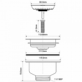 Выпуск для кухонной мойки McAlpine MRSKW7-PB (пакет)
