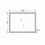 Зеркало для ванной Марс 100 с LED-подсветкой Санта 900505
