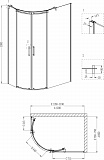 Душевой уголок Grossman GR-4120R Galaxy 120*80*190 двери раздвижные
