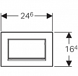 Клавиша смыва Geberit Sigma 30 115.893.KJ.1 белый, хром глянец