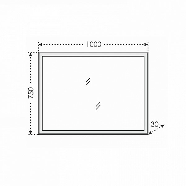 Зеркало для ванной Марс 100 с LED-подсветкой Санта 900505