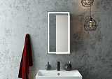 Зеркало-шкаф Континент"Mirror Box black Led" 350х650 правый