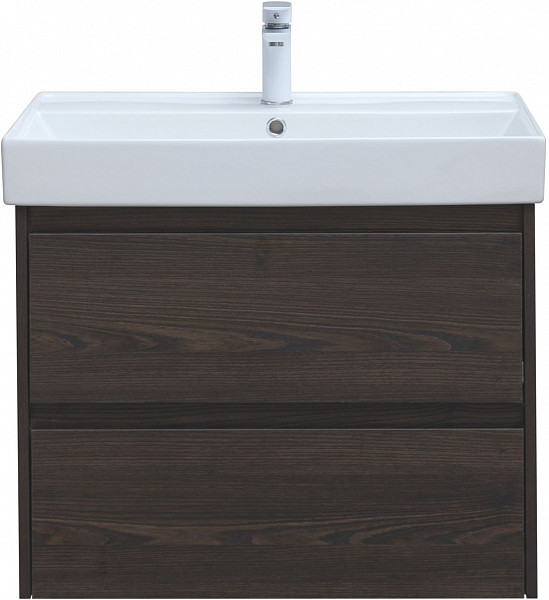 Тумба под раковину Aquanet Nova Lite 75 дуб черный (2 ящика) 00287895