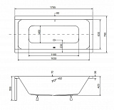 Акриловая ванна Besco Quadro 180x80 WAQ-180-PK