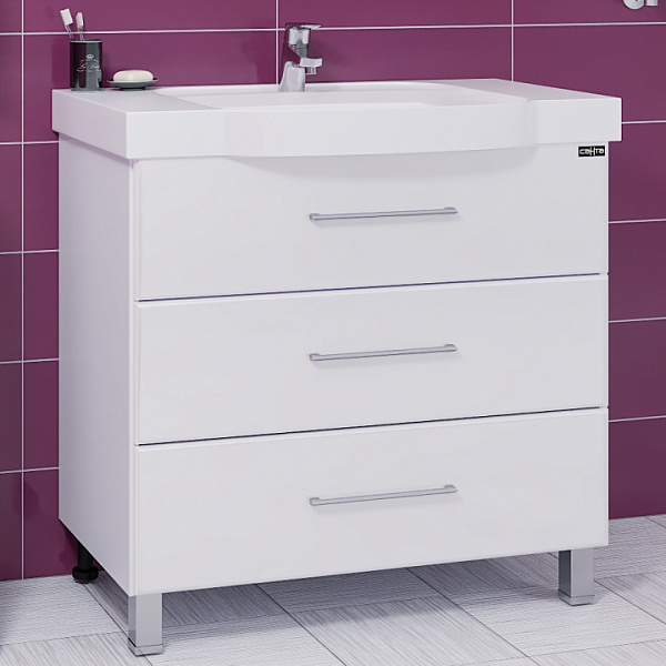 Тумба напольная Омега 90 под раковину Домино 90 Санта 207050