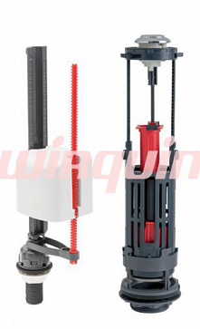 Комплект сливной двухрежимный механизм Wirquin ONE 3/6 L, заливной клапан Kompact 1/2"