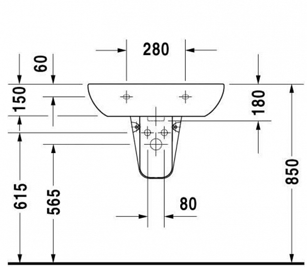 Полупьедестал Duravit D-Code 08571800002