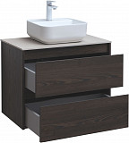 Тумба под раковину Aquanet Nova Lite 75 дуб черный (2 ящика) 00287895