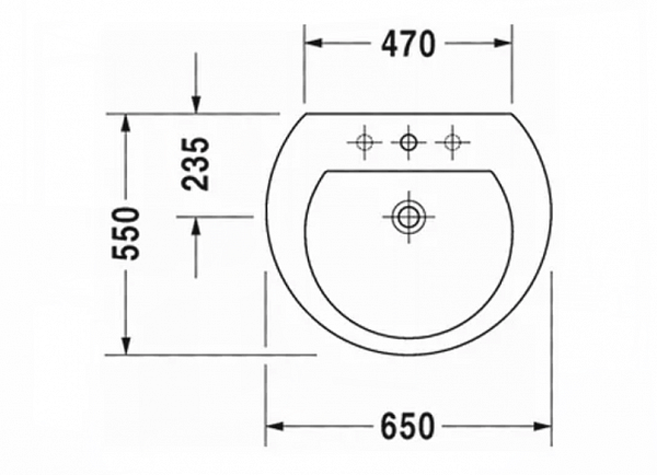 Раковина Duravit Darling New 2621650000 65 см