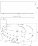 Акриловая ванна Aquatek  Дива правая 160x90 DIV160-0000002(без гидромассажа)
