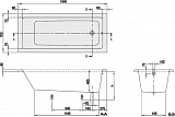 Акриловая ванна Villeroy & Boch Targa Plus Mono 160x70 с ножками в комплекте UBA167NES2V01+U99740000