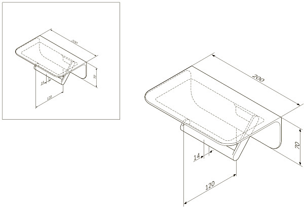 A30341500 Sensation, Держатель для туалетной бумаги с полкой, хром, шт