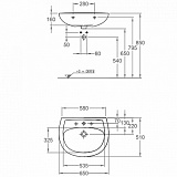 Раковина 65 см Geberit Renova Nr.1 223065000