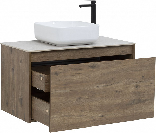 Тумба под раковину Aquanet Nova Lite 90 дуб рустикальный (1 ящик) 00249517