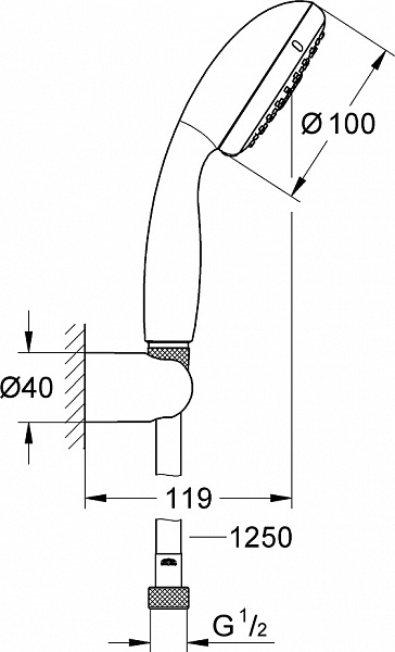 Душевой гарнитур Grohe New Tempesta 27799001