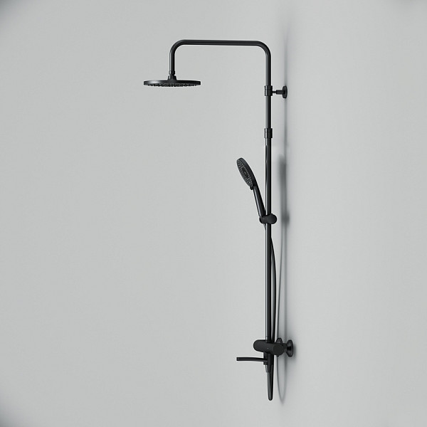 F0785A522 X-Joy, душ.система:  см-ль д/ванны/душа с ТМС, душ.штанга,верхний душ 220мм, ручн душ,черн