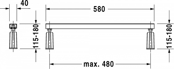 Ножки для ванны Duravit D-Code 790127000000000