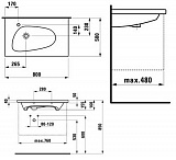 Раковина Laufen Palomba 8.1480.4.000.104.1 80 см