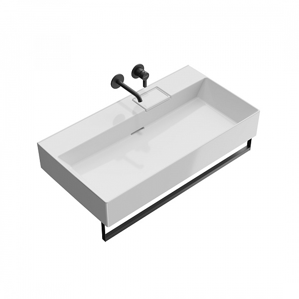 Раковина Kerama Marazzi LOGICA мебельная\подвесная без отверстий 90, белая глянцевая