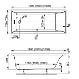 Акриловая ванна Vagnerplast Veronela 150x70 VPBA157VEA2X-04