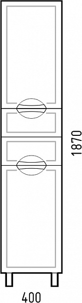 Шкаф-пенал Corozo "Монро 40 Z2" универсальный