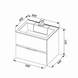 Раковина для тумбы Aquanet Фортуна 60 НФ-00008279