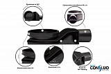 Душевой поддон под плитку Confluo Board UNI 900 со встроенный лотком Frameless Line Black Glass 550 Pestan
