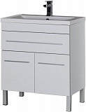 Тумба под раковину Aquanet Верона 75 белый (напольная 1 ящик 2 дверцы) 00182706