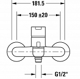 Смеситель Duravit B.2 B25230000010 для ванны с душем