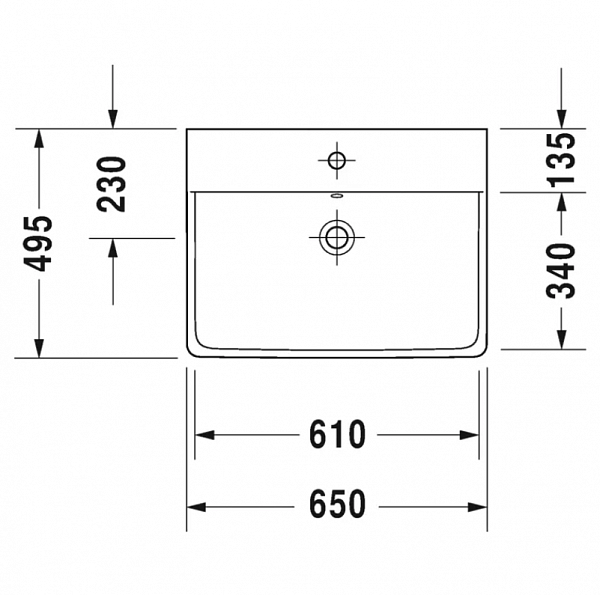 Раковина Duravit P3 Comforts 2332650000 65 см