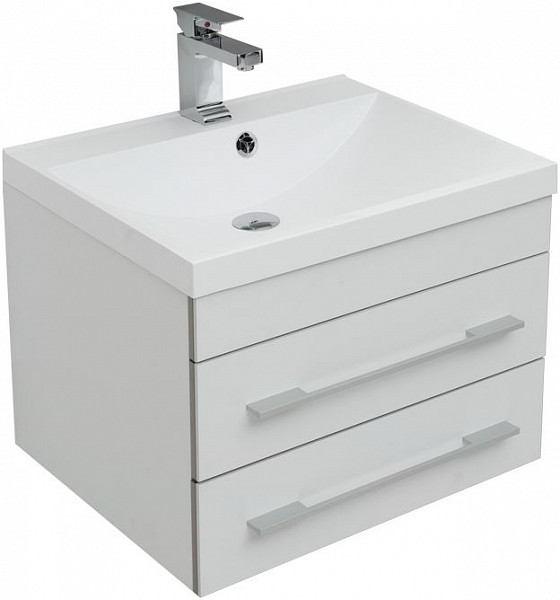 Тумба под раковину Aquanet Верона 58 New белый матовый 00272423