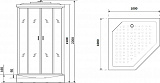 Душевая кабина Niagara Premium 100х100х220 NG- 6902-01GD BLACK