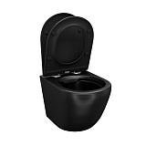 Унитаз подвесной безободковый, чёрный матовый, Blanco, IDDIS, BLAR3BMi25