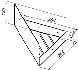 Полка Aquanet Магнум 28x28 черная матовая, угловая 00302225