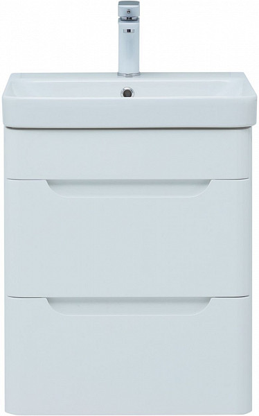 Тумба под раковину Aquanet София 50 белый глянец (2 ящика) 00274171