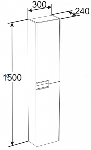 Шкаф - колонна Roca Victoria Nord Black Edition ZRU9000095