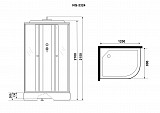 Душ.каб. NG-3324-14L (1200х800х2150) низкий поддон(26см) стекло МАТОВОЕ 4 места