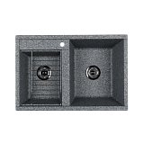 Мойка для кухни Aquaton Делия 78 DBL 2 чаши серый 1A723132DE230