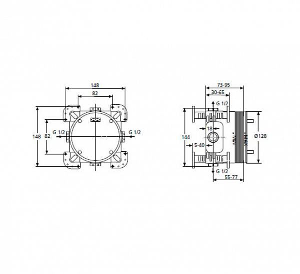 Смеситель скрытая часть Ideal Standard Active A1000NU