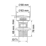Донный клапан Push-up Wasserkraft А046