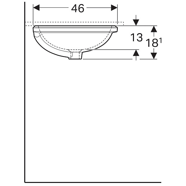 Раковина встраиваемая Geberit VariForm 61 500.756.01.2