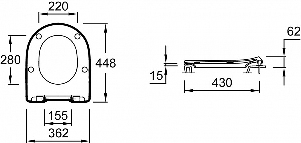 Крышка-сиденье Jacob Delafon Odeon Rive Gauche E24889-00